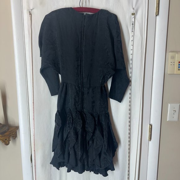 Vintage Silk Ruffled Dress - Picture 3 of 4